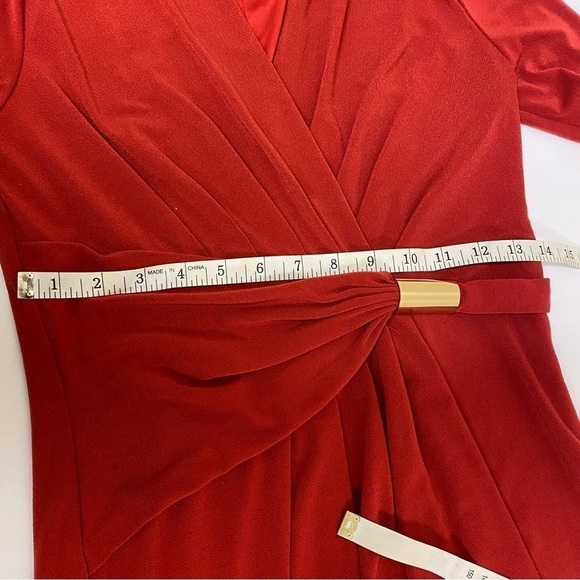 Ellen Tracy Rust Color Long Sleeve Dress - Picture 8 of 10